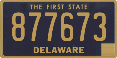 DE license plate 877673