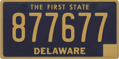 DE license plate 877677