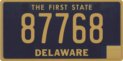 DE license plate 87768