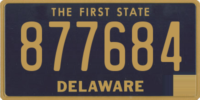 DE license plate 877684