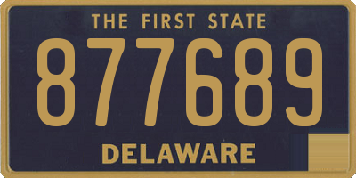 DE license plate 877689