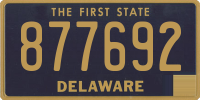 DE license plate 877692