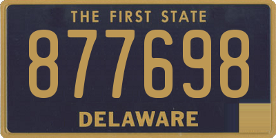 DE license plate 877698