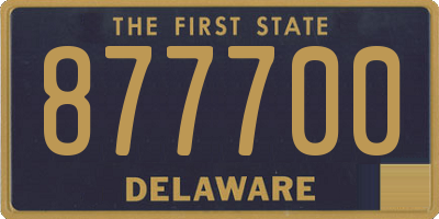 DE license plate 877700