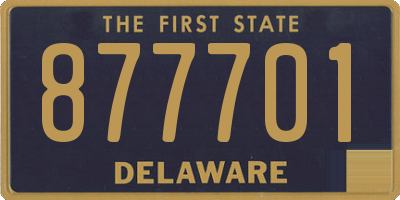 DE license plate 877701
