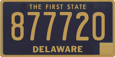 DE license plate 877720