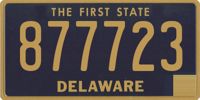DE license plate 877723