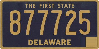 DE license plate 877725