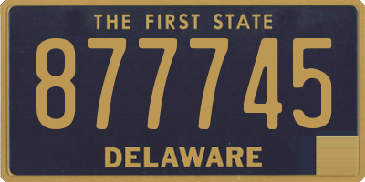 DE license plate 877745