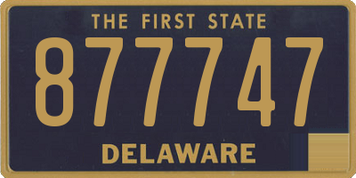 DE license plate 877747
