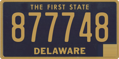 DE license plate 877748