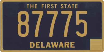 DE license plate 87775