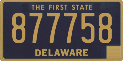 DE license plate 877758