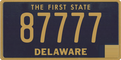 DE license plate 87777