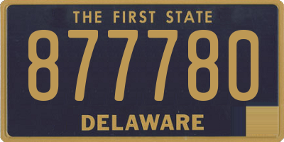 DE license plate 877780