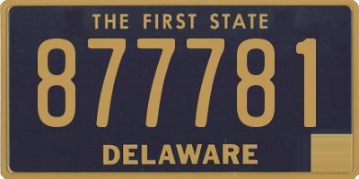 DE license plate 877781