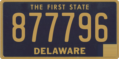 DE license plate 877796
