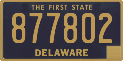 DE license plate 877802