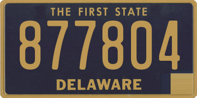 DE license plate 877804