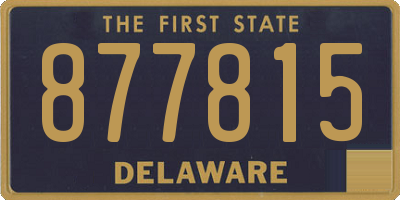 DE license plate 877815