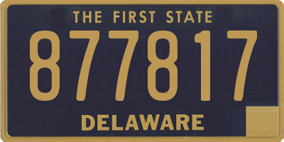 DE license plate 877817
