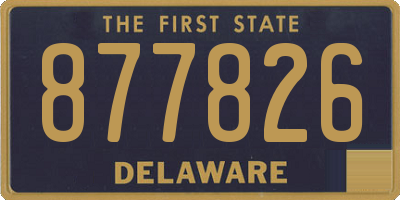 DE license plate 877826