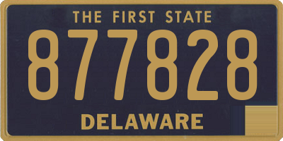 DE license plate 877828