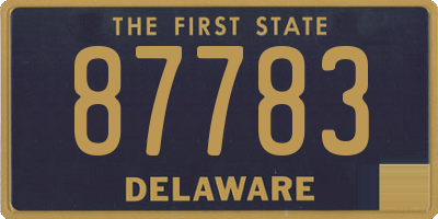 DE license plate 87783