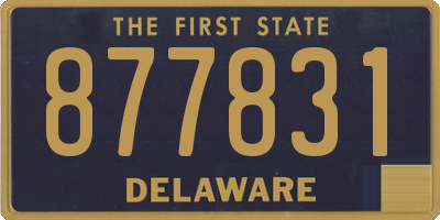 DE license plate 877831