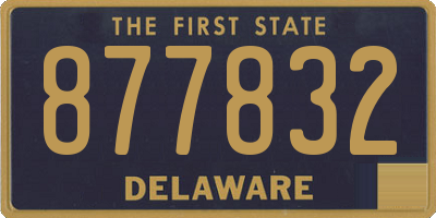 DE license plate 877832