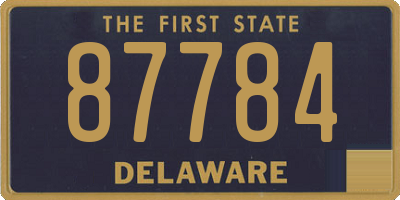DE license plate 87784