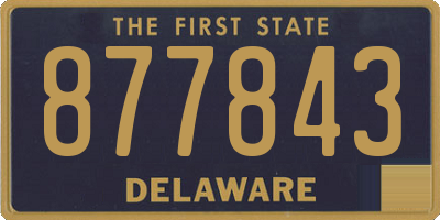 DE license plate 877843