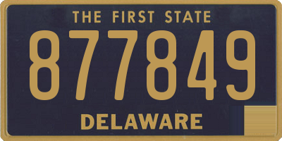 DE license plate 877849