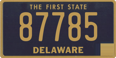 DE license plate 87785