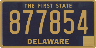 DE license plate 877854