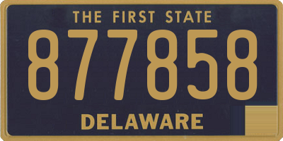 DE license plate 877858