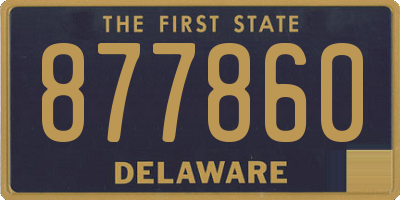 DE license plate 877860