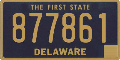 DE license plate 877861