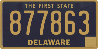 DE license plate 877863