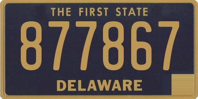 DE license plate 877867