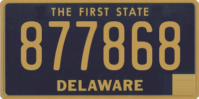 DE license plate 877868