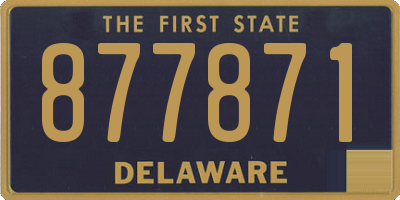 DE license plate 877871