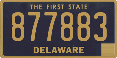 DE license plate 877883