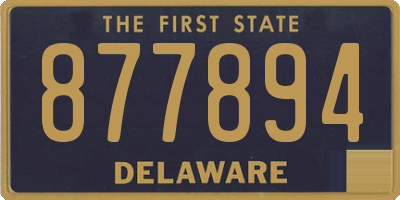 DE license plate 877894