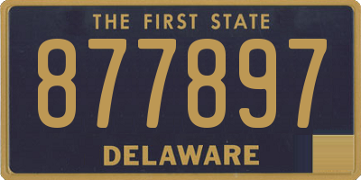 DE license plate 877897