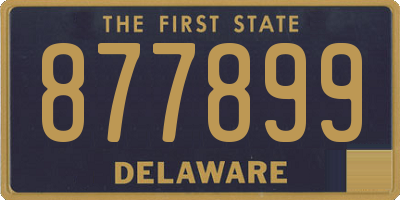 DE license plate 877899