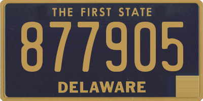 DE license plate 877905