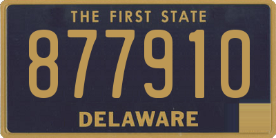 DE license plate 877910