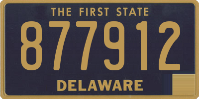 DE license plate 877912