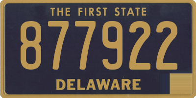 DE license plate 877922